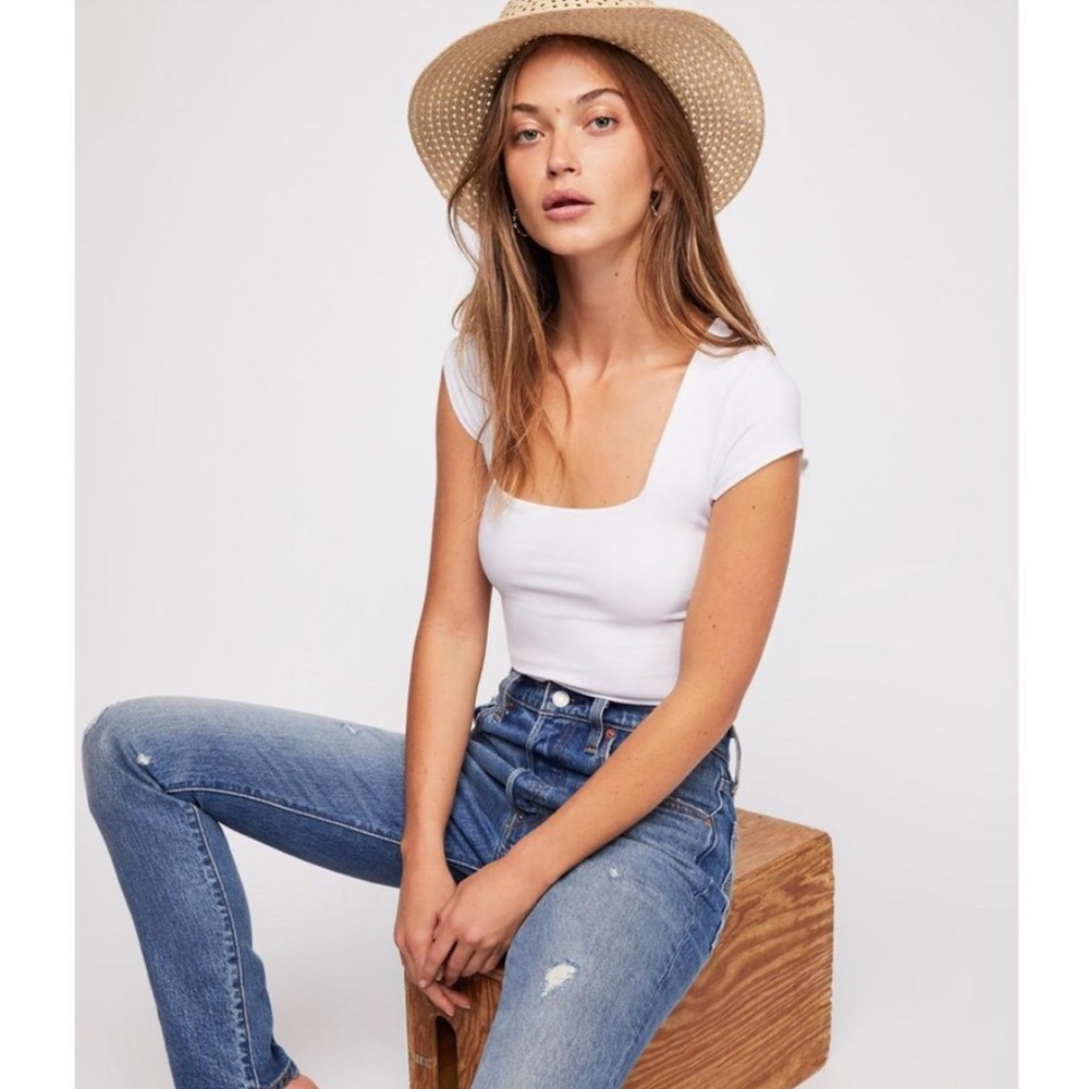• free people • fair and square neck bodysuit